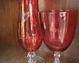 Cranberry Cut-To-Clear Glass