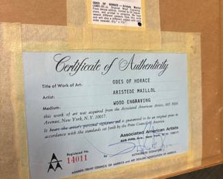 Maillol Certificate