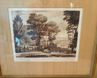 Original Period Claude Lorraine Etching