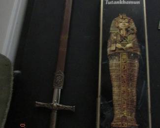 sword letter opener, king tut item