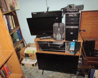 computer items, TV