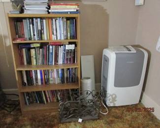 Room air conditioner, books, bookshelf, book ends, magazine rack