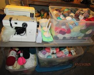 sewing machines and yarn