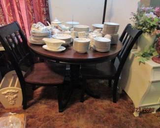 table and two chairs