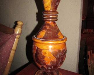 wooden vase