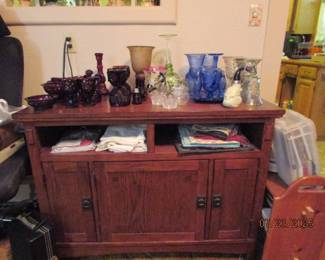 buffet, avon glass