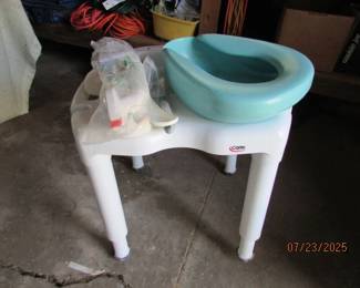 shower seat and bedpan