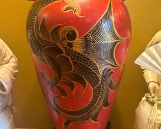LOT # 6
Vintage hand-painted Chinese Dragon Decorative Pottery Vase, 2 ceramic statues of Asian figures, depicting a scholar or noble,
Lot total $100
Call Bill to purchase today: 615-585-9301
2nd picture of 4