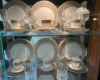LOT # 1
12 Crystal wine glasses
4 old fashioned 
4 champagne 
4th picture of 10
$250
Please call Bill to make appointment 