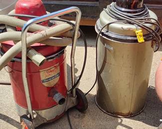 2 vintage garage vacuums