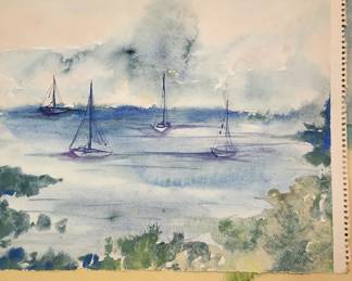 Signed Nautical Watercolor