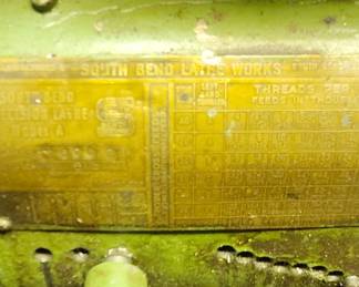 South Bend Lathe. Available for viewing/presale