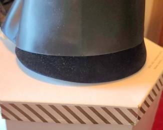 Couture Cloche Hat with Satin Band, Embellished in the back.
