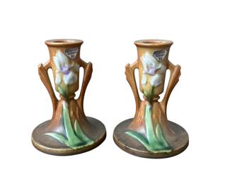 Roseville Pottery Candlesticks