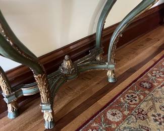 1800s French 1/2 Moon Table with Marble Top (AS IS cracked)
52x22x36
Picture 2 of 2