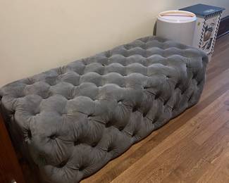 Tufted Gray Velvet Bench
48x22x15.5