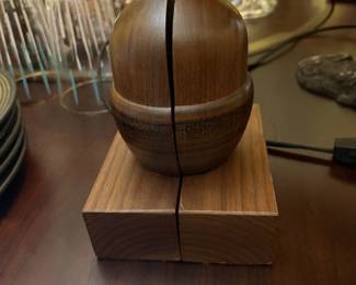 MCM Solid Wood Acorn Bookends (Arval Woody?)