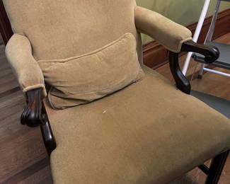 Gold Velvet Upholstered Chair