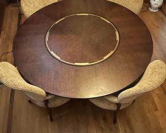 Solid Wood Contemporary Round Dining Table with Turntable & 4 Chairs
63x29.5; Picture 1 of 2