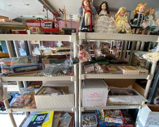 Madame Alexander, Nancy Ann Storybook Dolls. Also some toys.