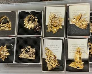 Danbury Mint Annual Gold Ornaments