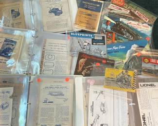 Vintage Lionel Directions/Instructions and Vintage Marx and American Flyer Catalogs