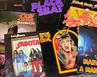 Ozzie Ozbourne & Black Sabbath Vintage Vinyl LPs