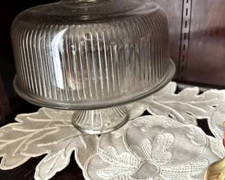 VINTAGE ANCHOR HOCKING CAKE PLATE