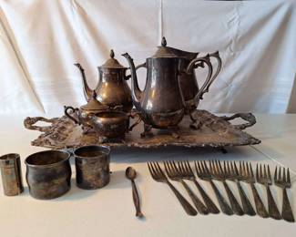Vintage International Coffee Tea Set With Butlers Tray plus extras