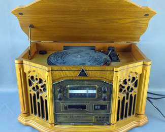 American Heritage Electronics Phonograph with AM/FM Radio, Cassette and CD Player