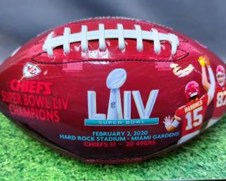 Kansas City Chiefs Super Bowl LIV Champions Display Football