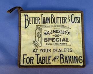 Atwater's Creamery Crock & Moxley's Oleomargarine Pot Holder