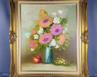 Robert Lot Floral Still Life Oil Painting
