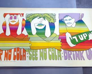 7-Up "Hear No Cola" Advertising Poster