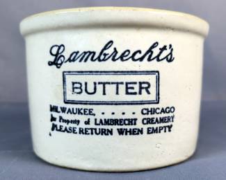 Lambrecht & Cooper's Butter Crock Collection - Creamery Advertising
