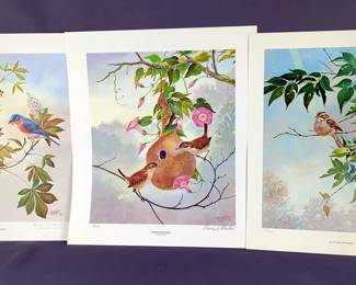Bernard Martin Signed Bird Prints