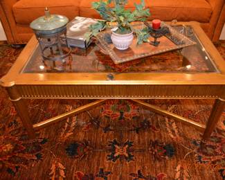 Very nice beveled glass coffee table