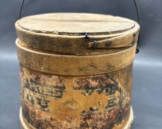 Antique Primitive Firkin Sugar Bucket