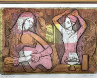 The Nocturne Vintage Print in Frame