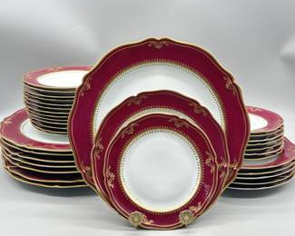 34-Royal Limoges Porcelain China Set from France