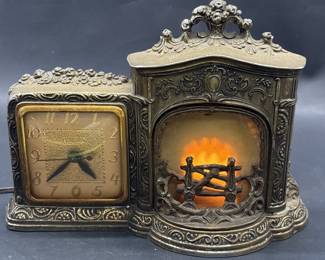 United Clock Co. Electric Fireplace Mantle Clock