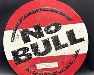 Round Metal No Bull Winston King Cigarette Sign