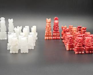 Hand Carved Onyx Chess Pieces