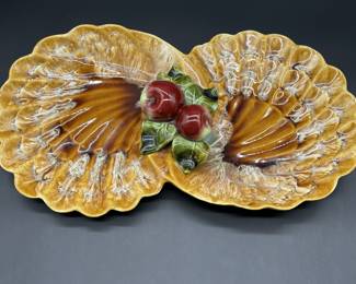 Wade of California Vtg. Ceramic Double Shell Dish