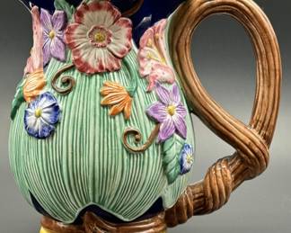 Fitz & Floyd Morning Glory Floral Pitcher Vase