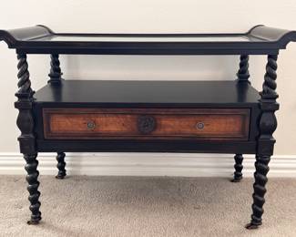 Barley Twist Butler's Table on Casters