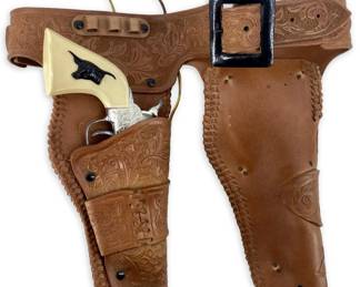 Leather Toy Gun Holster Belt