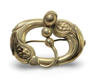 Georg Jensen Sterling Silver Floral Brooch
