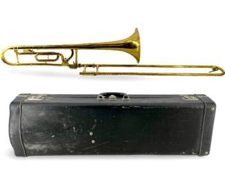 Vintage Trombone and Case