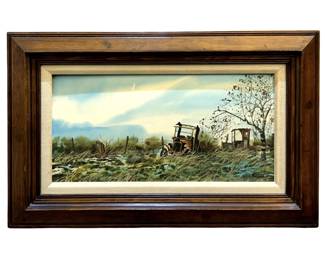 Signed Rowbury Watercolor Landscape